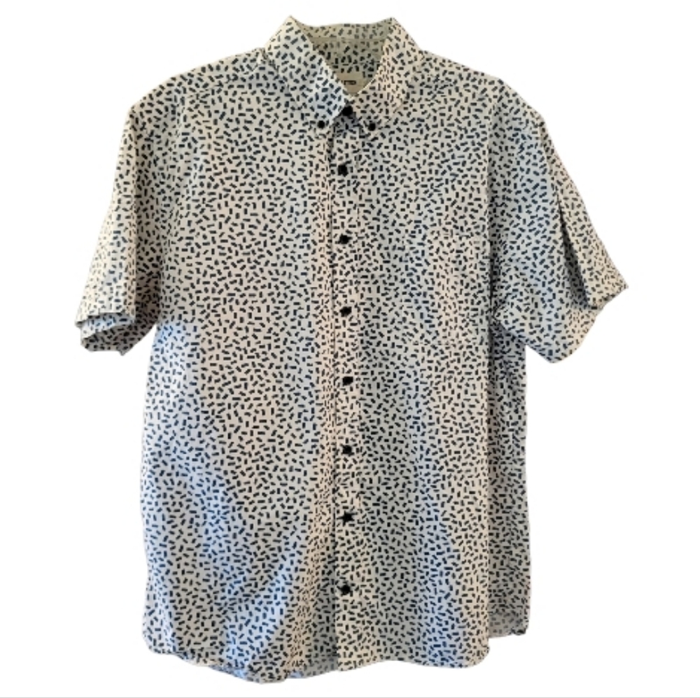 Taylor Stitch Men's Button-down Short Sleeve Jack in 'Brush Strokes'  - Size 44